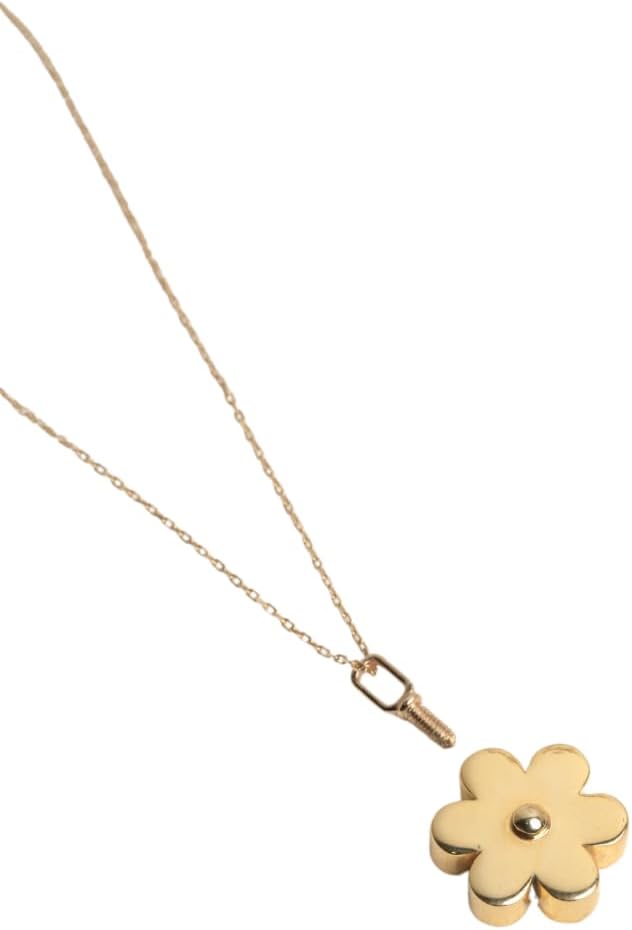 Gold Flower Urn Necklace (14K)