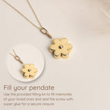How to fill the Gold Flower Urn Necklace (14K)