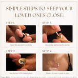 How to fill the Gold Heart Pendant Urn Necklace (14K)