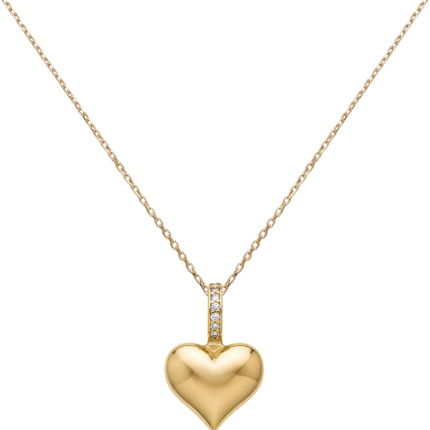 Gold Minimalist Heart Urn Necklace
