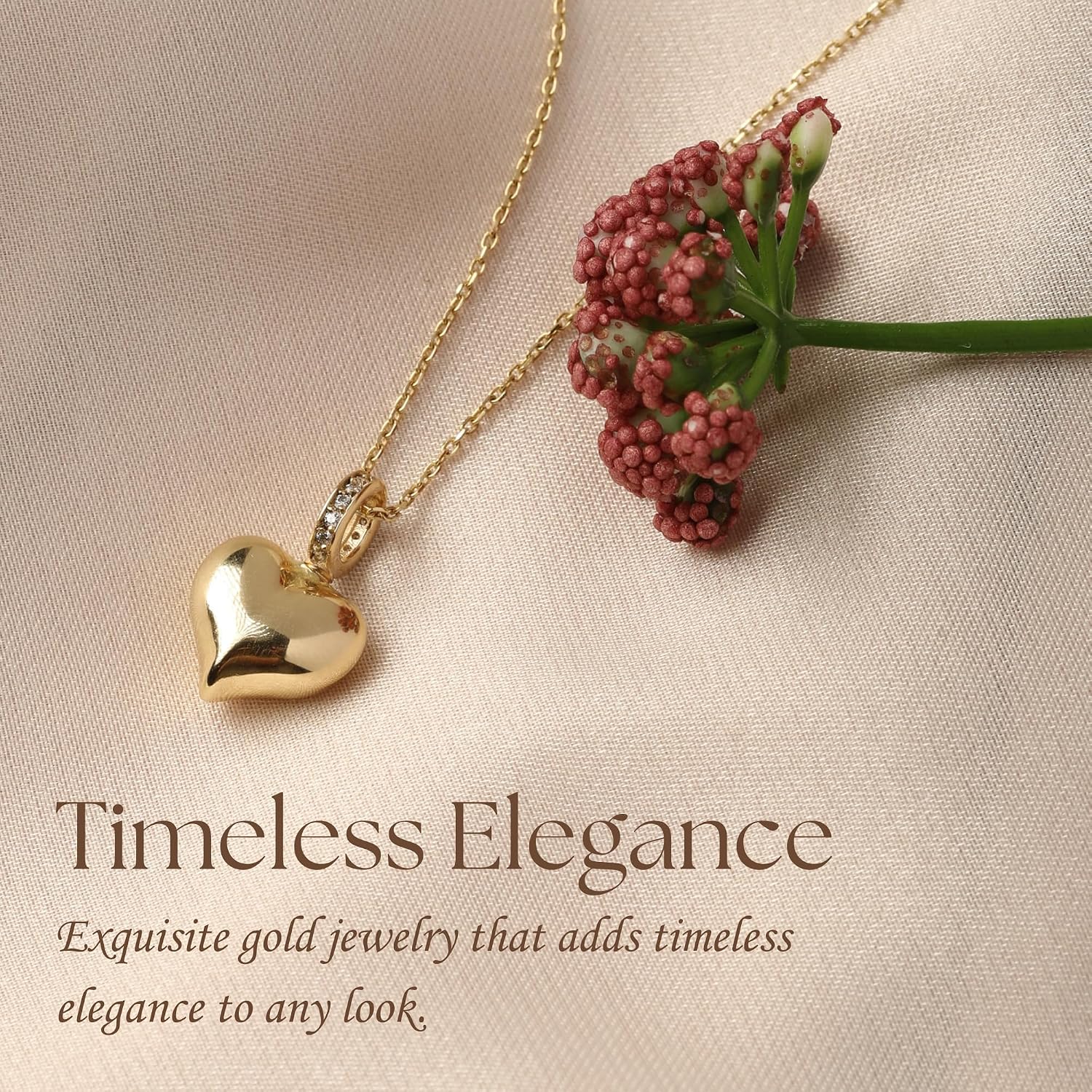 Gold Minimalist Heart Urn Necklace with threaded screw