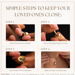 How to fill the Gold Minimalist Heart Urn Necklace