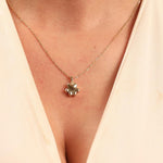 Gold Paw Urn Necklace, size and finish