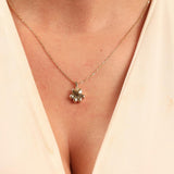 Gold Paw Urn Necklace, size and finish