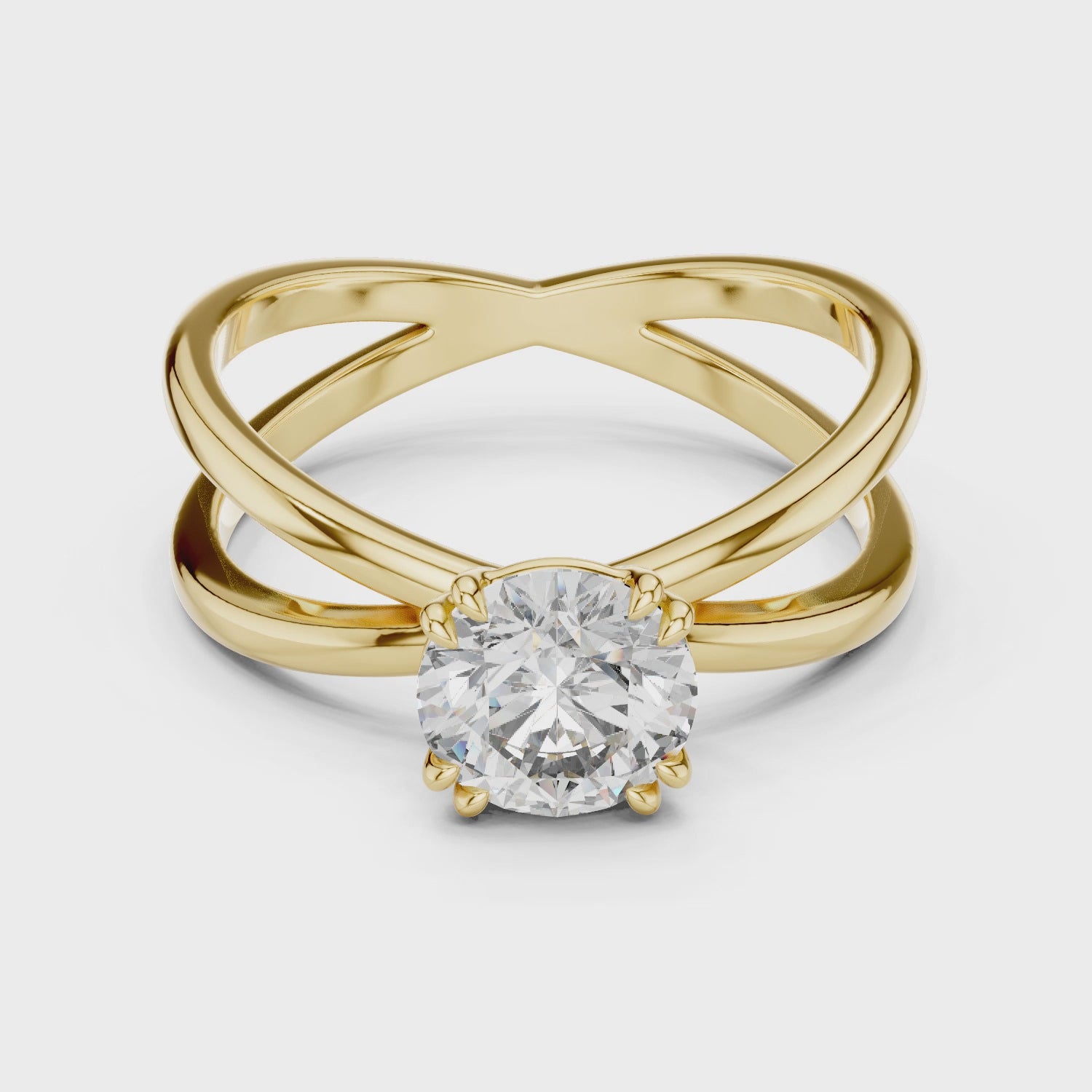 Gold Ring LR-0021, Yellow Gold, 360 video