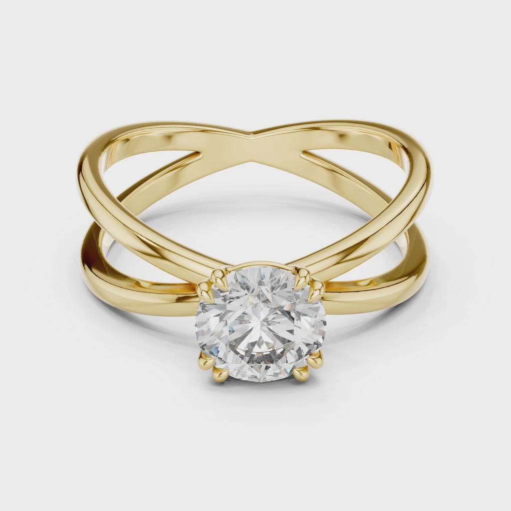 Gold Ring LR-0021, Yellow Gold, 360 video