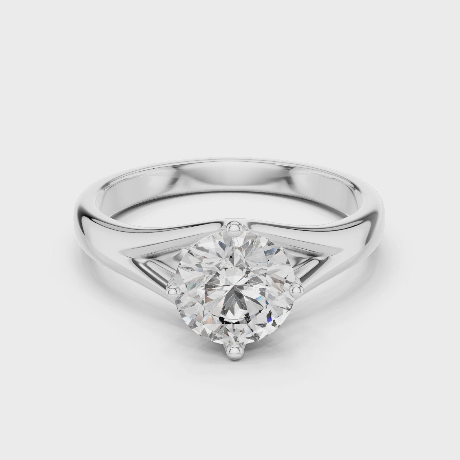 Gold Ring LR-0012, White Gold, 360 video