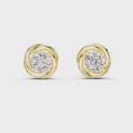 Gold Earrings ER-0018, Yellow Gold, 360 video