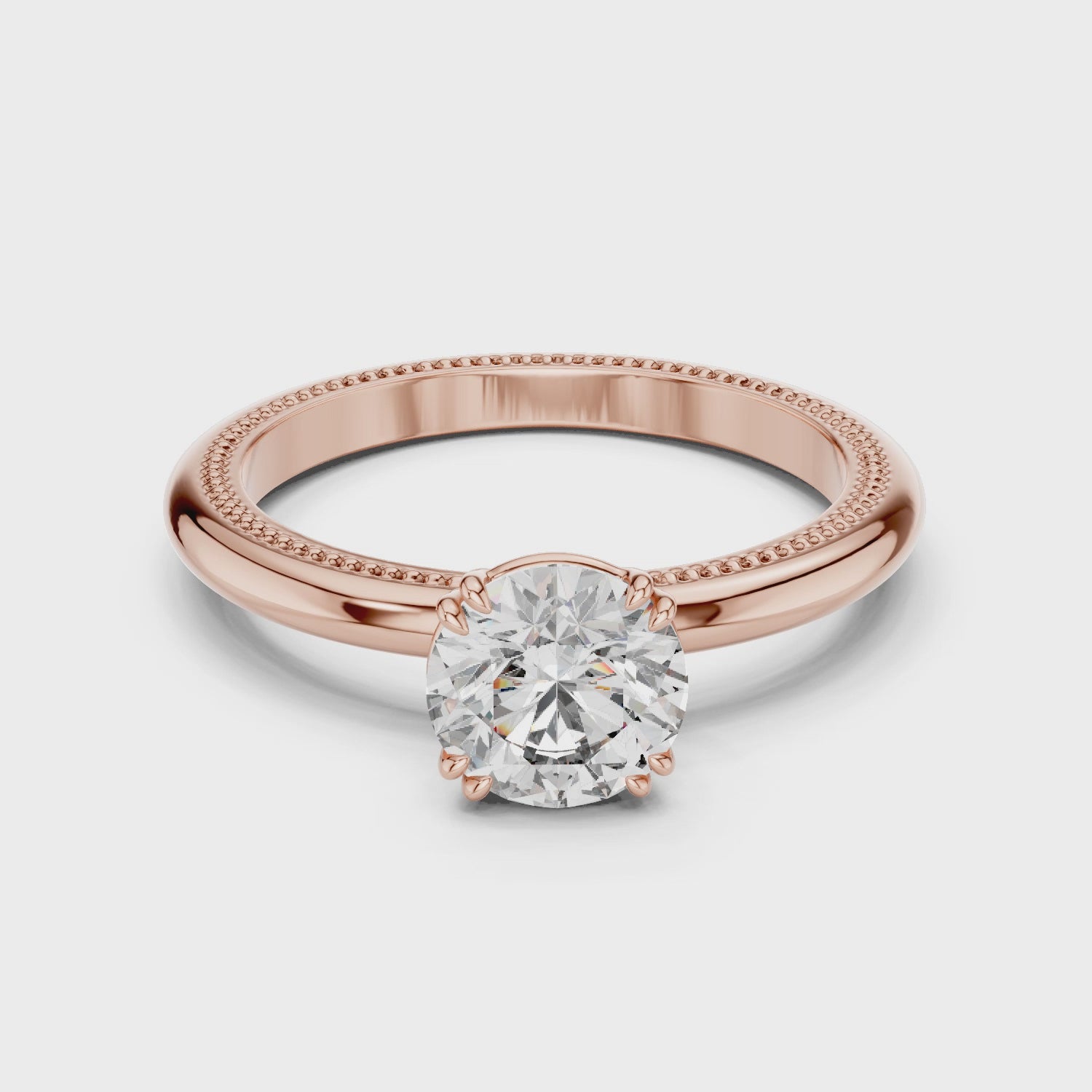 Gold Ring LR-0016, Rose Gold, 360 video
