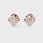 Gold Earrings ER-0019, Rose Gold, 360 video