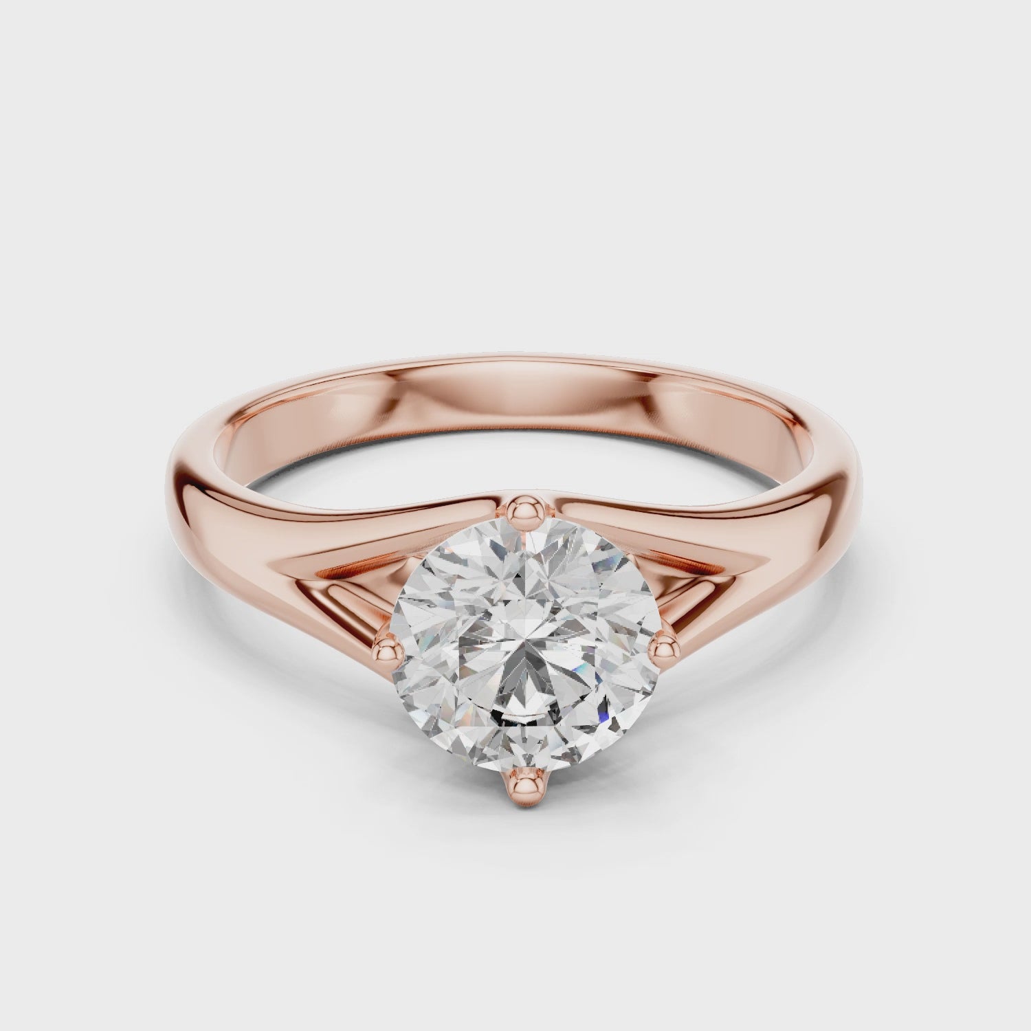 Gold Ring LR-0012, Rose Gold, 360 video