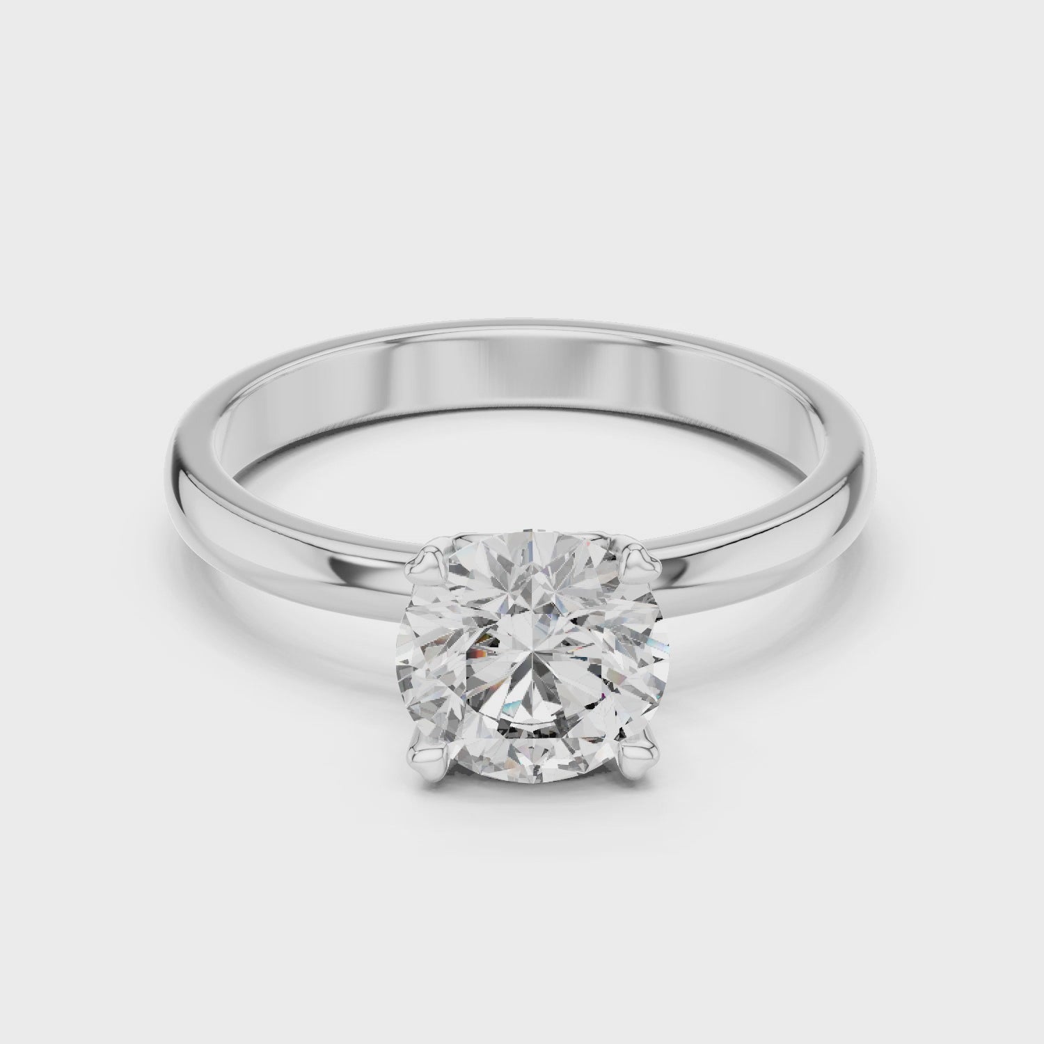 Gold Ring LR-0010, White Gold, 360 video