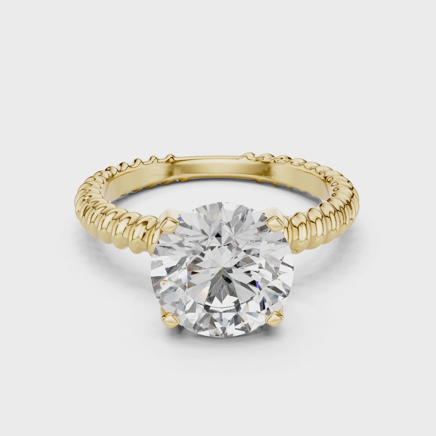 Gold Ring LR-0026, Yellow Gold, 360 video