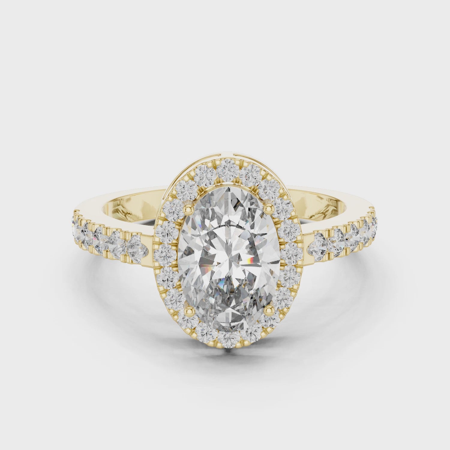 Gold Ring LR-0050, Yellow Gold, 360 video