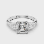 Gold Ring LR-0052, White Gold, 360 video