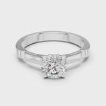 Gold Ring LR-0008, White Gold, 360 video