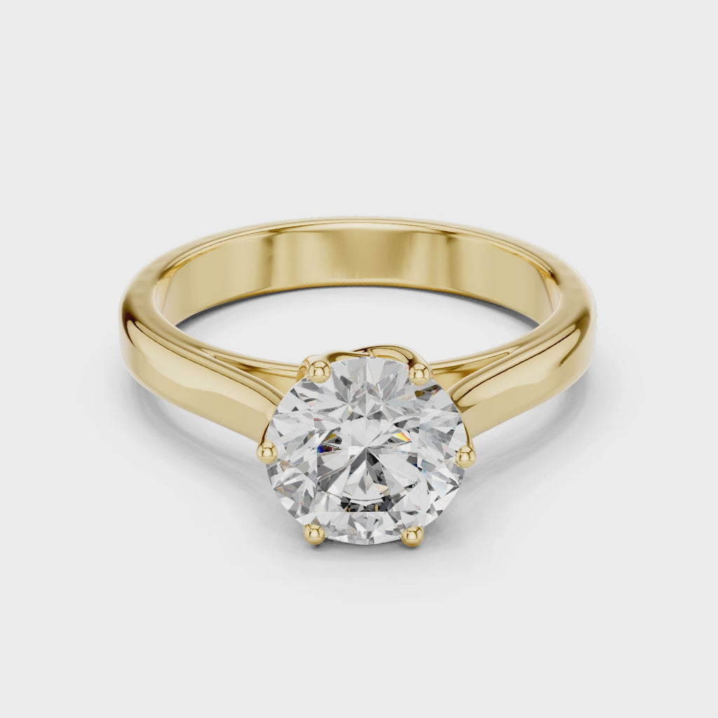 Gold Ring LR-0037, Yellow Gold, 360 video
