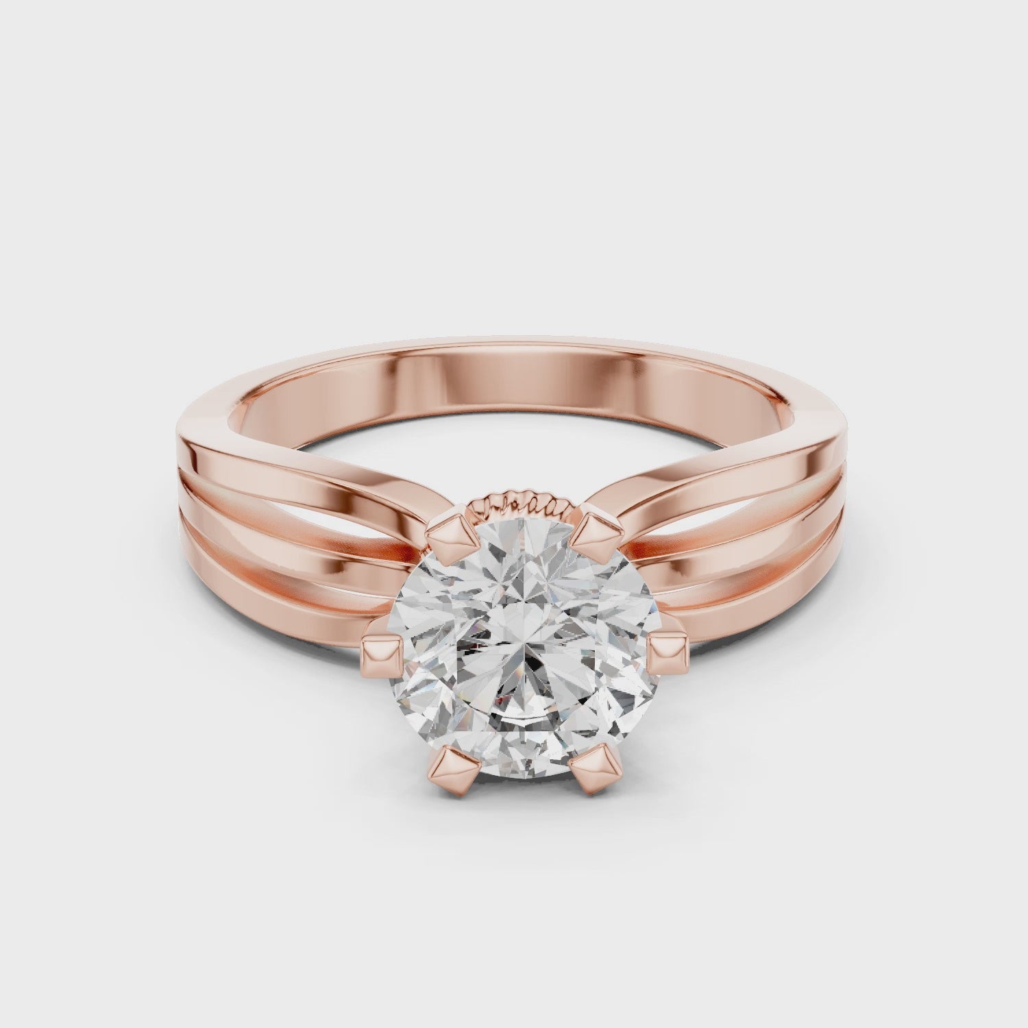 Gold Ring LR-0036, Rose Gold, 360 video