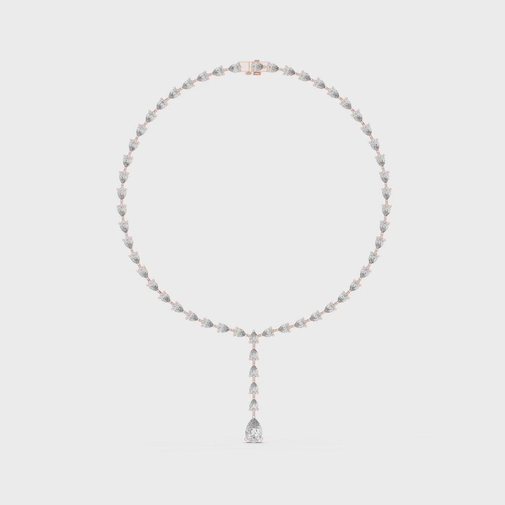 Gold Necklace GNK-0017, Rose Gold, 360 video