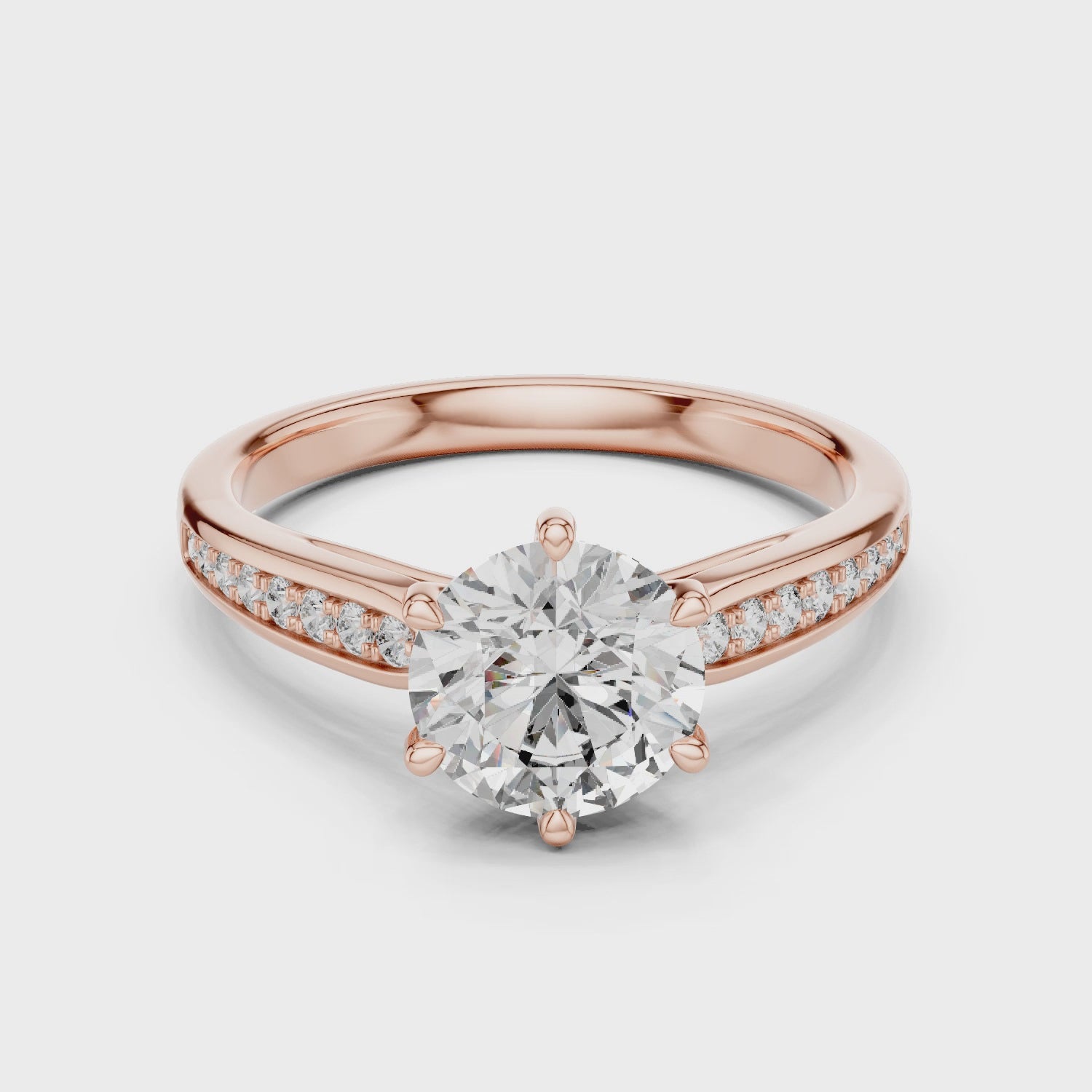 Gold Ring LR-0038, Rose Gold, 360 video