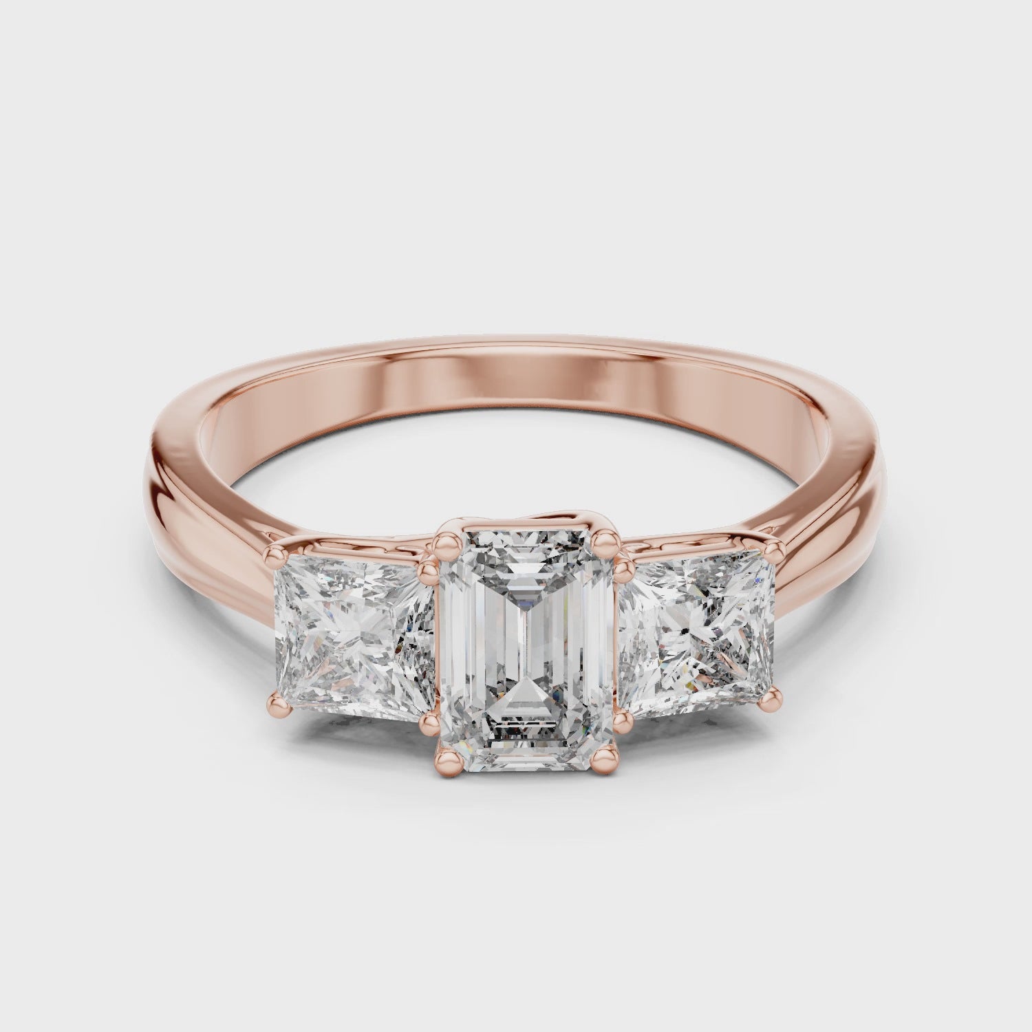 Gold Ring LR-0034, Rose Gold, 360 video