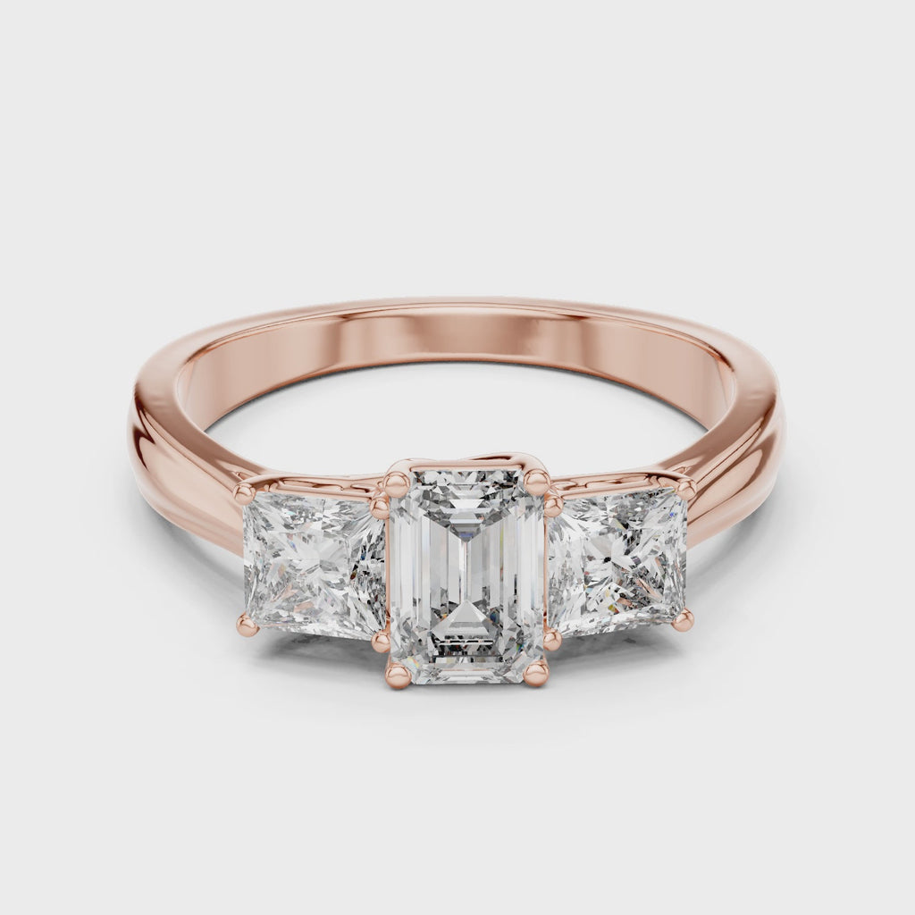 Gold Ring LR-0034, Rose Gold, 360 video