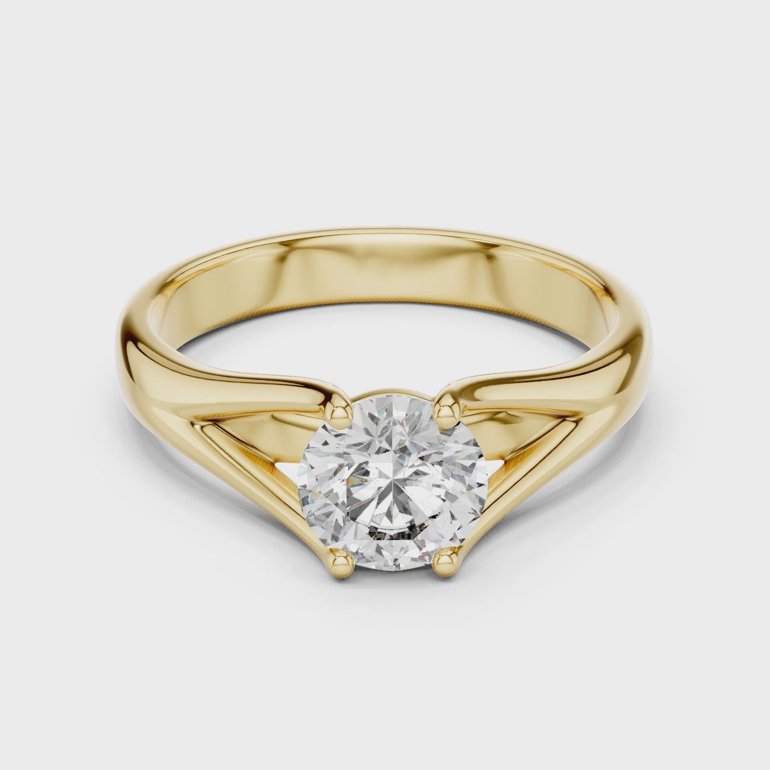 Gold Ring LR-0009, Yellow Gold, 360 video