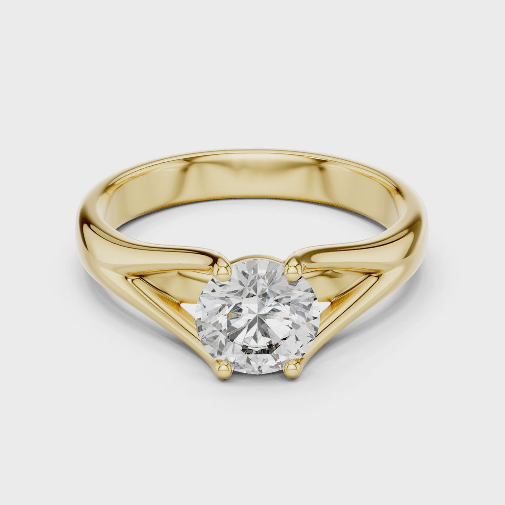Gold Ring LR-0009, Yellow Gold, 360 video