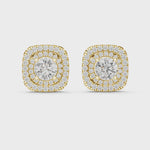 Gold Earrings ER-0010, Yellow Gold, 360 video