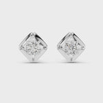 Gold Earrings ER-0019, White Gold, 360 video
