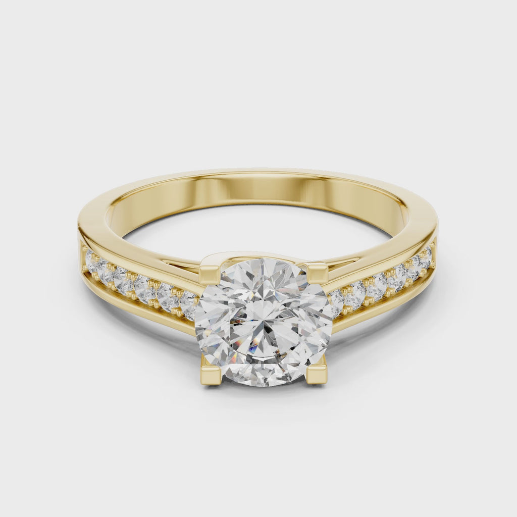 Gold Ring LR-0035, Yellow Gold, 360 video