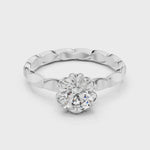 Gold Ring LR-0019, White Gold, 360 video