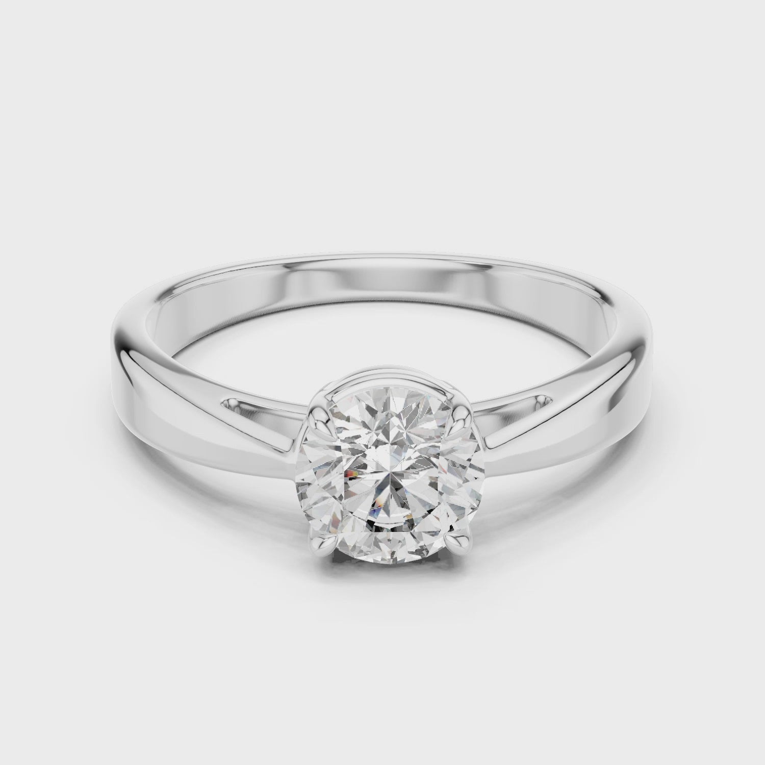 Gold Ring LR-0003, White Gold, 360 video