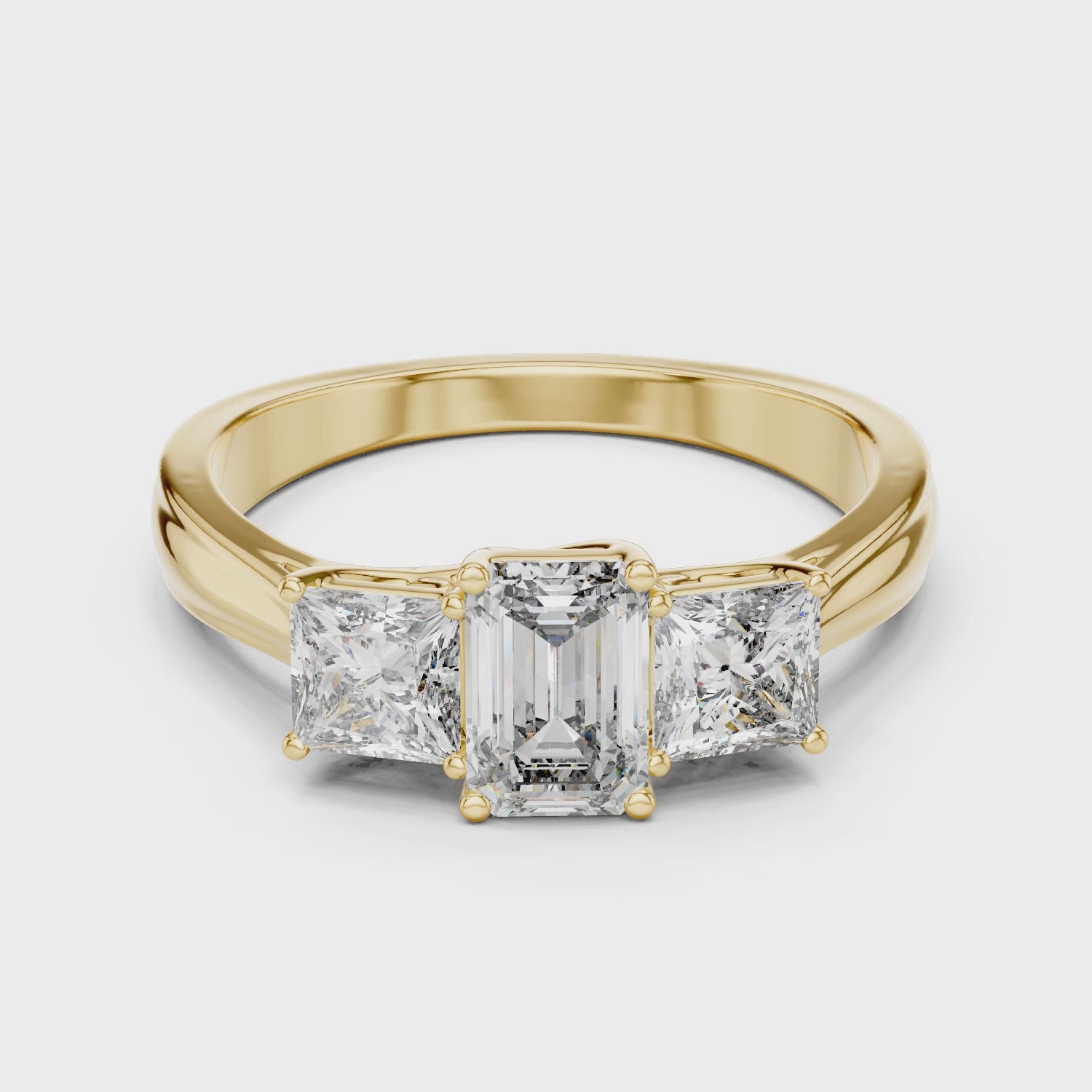 Gold Ring LR-0034, Yellow Gold, 360 video