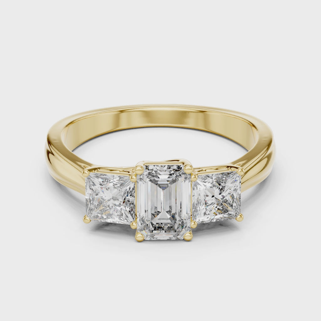 Gold Ring LR-0034, Yellow Gold, 360 video
