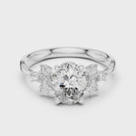 Gold Ring 20-10002L, White Gold, 360 video