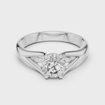Gold Ring LR-0009, White Gold, 360 video