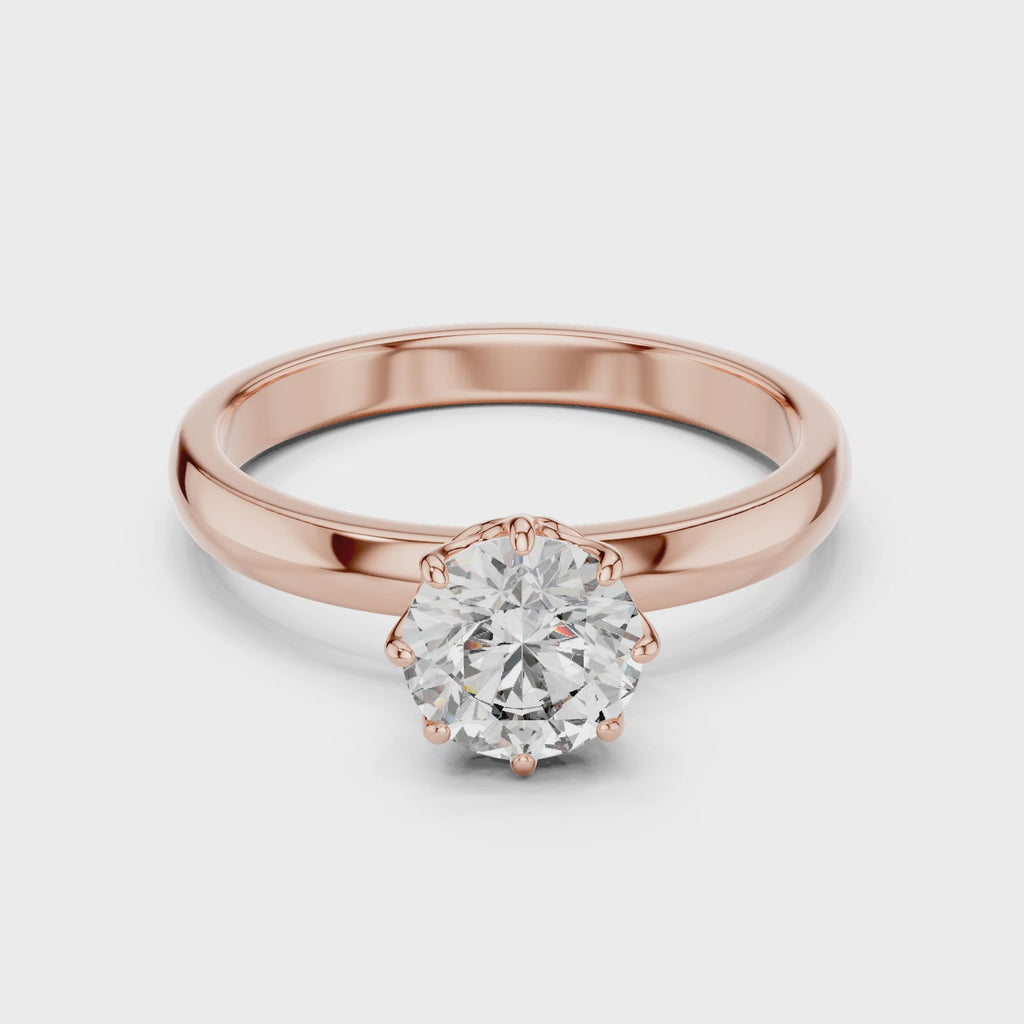 Gold Ring LR-0002, Rose Gold, 360 video