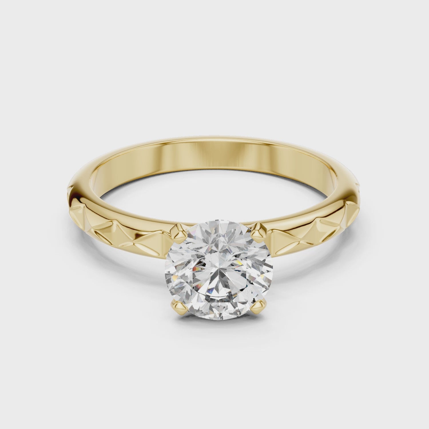 Gold Ring LR-0020, Yellow Gold, 360 video