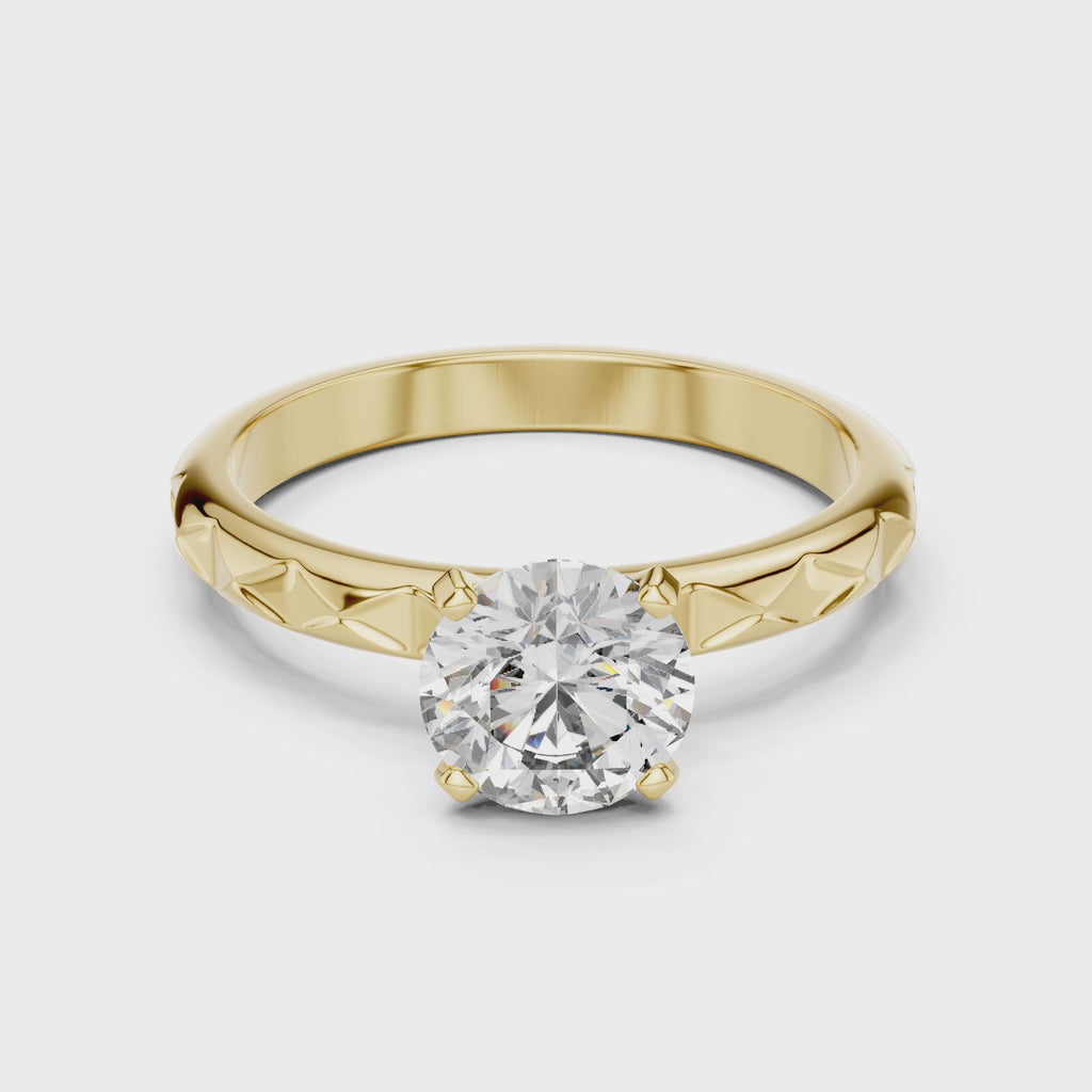 Gold Ring LR-0020, Yellow Gold, 360 video