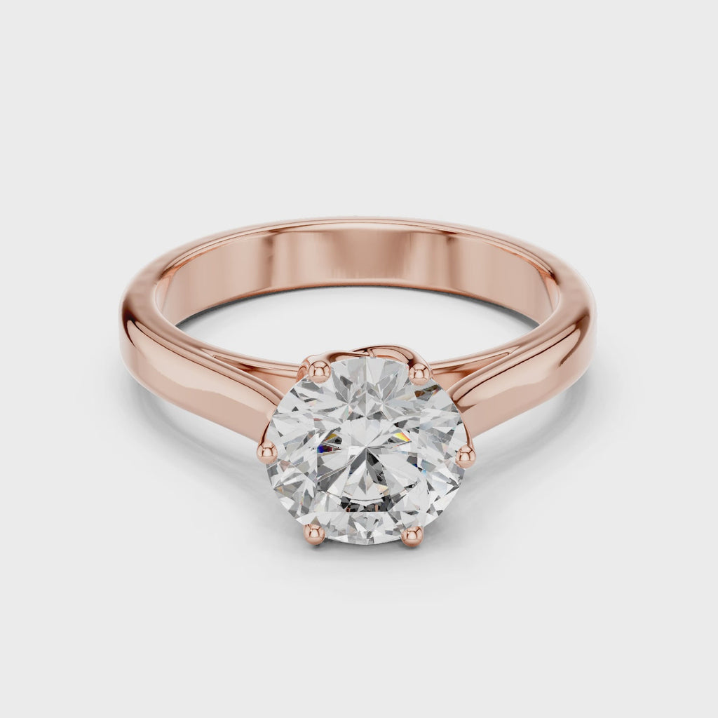 Gold Ring LR-0037, Rose Gold, 360 video