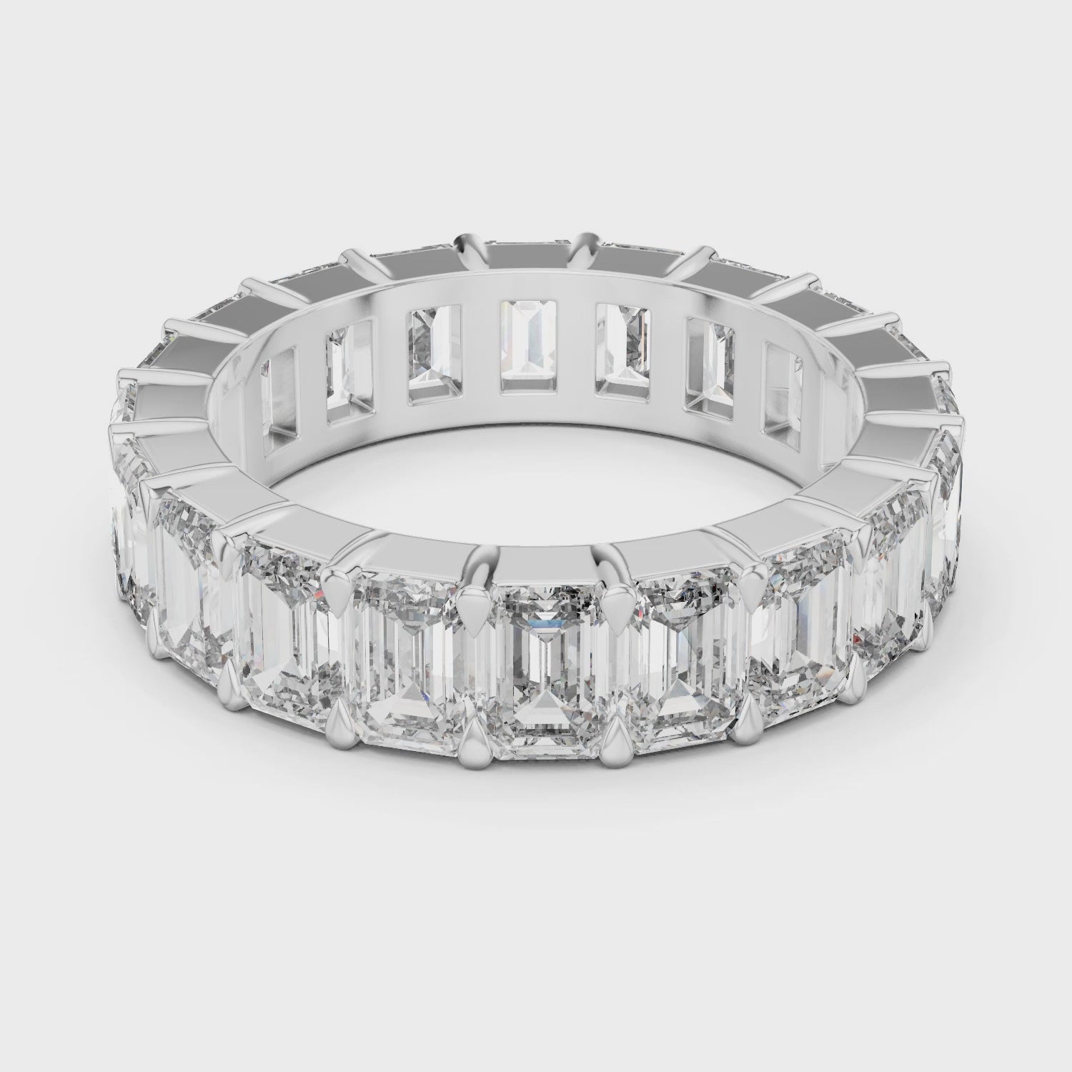 Gold Ring LR-0042, White Gold, 360 video