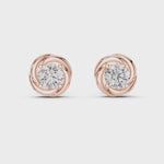 Gold Earrings ER-0018, Rose Gold, 360 video