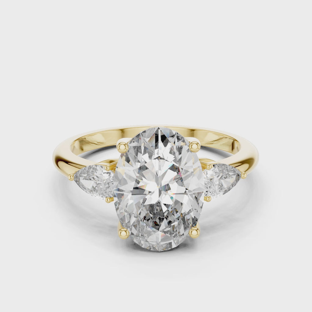 Gold Ring LR-0054, Yellow Gold, 360 video