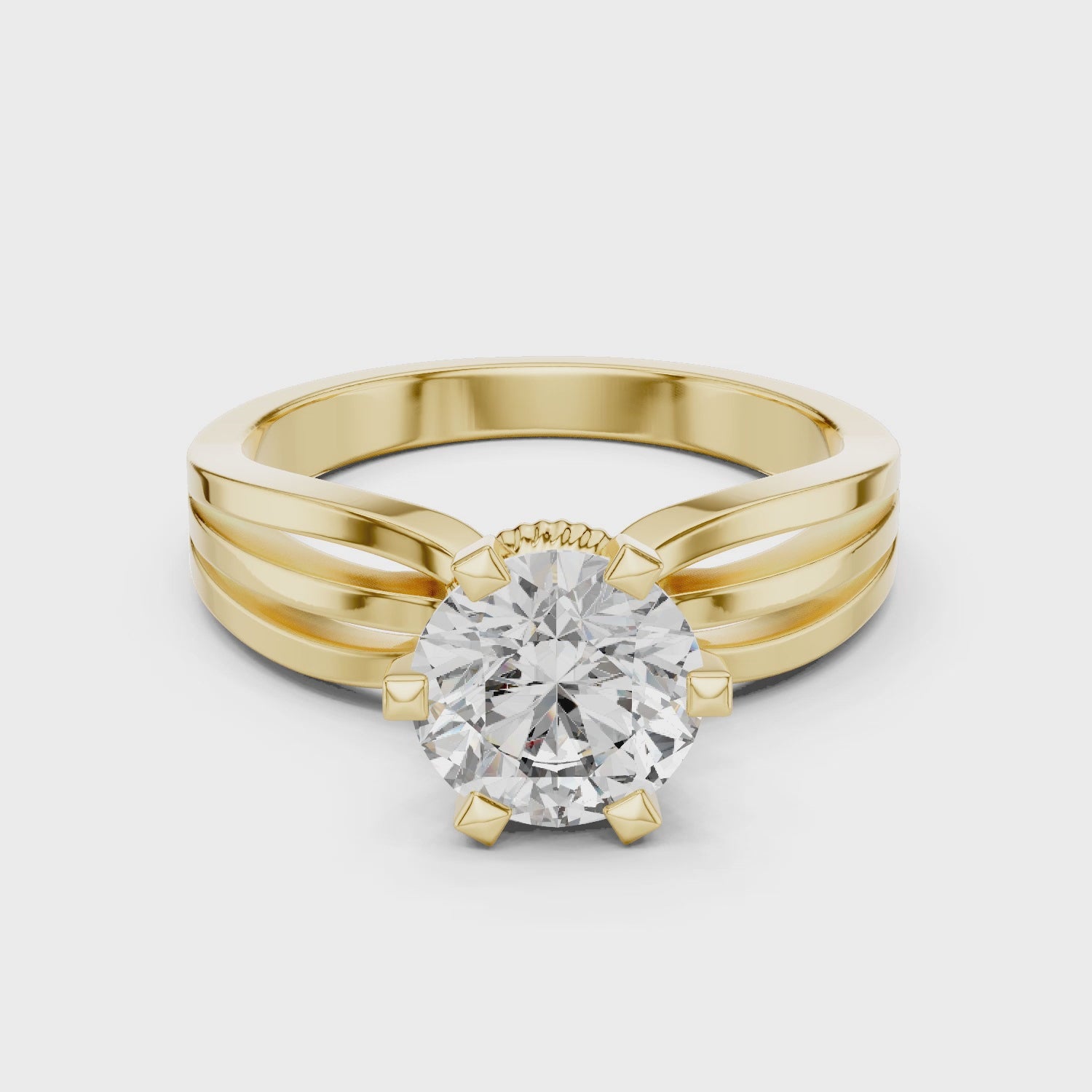 Gold Ring LR-0036, Yellow Gold, 360 video