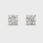 Gold Earrings ER-0016, Yellow Gold, 360 video