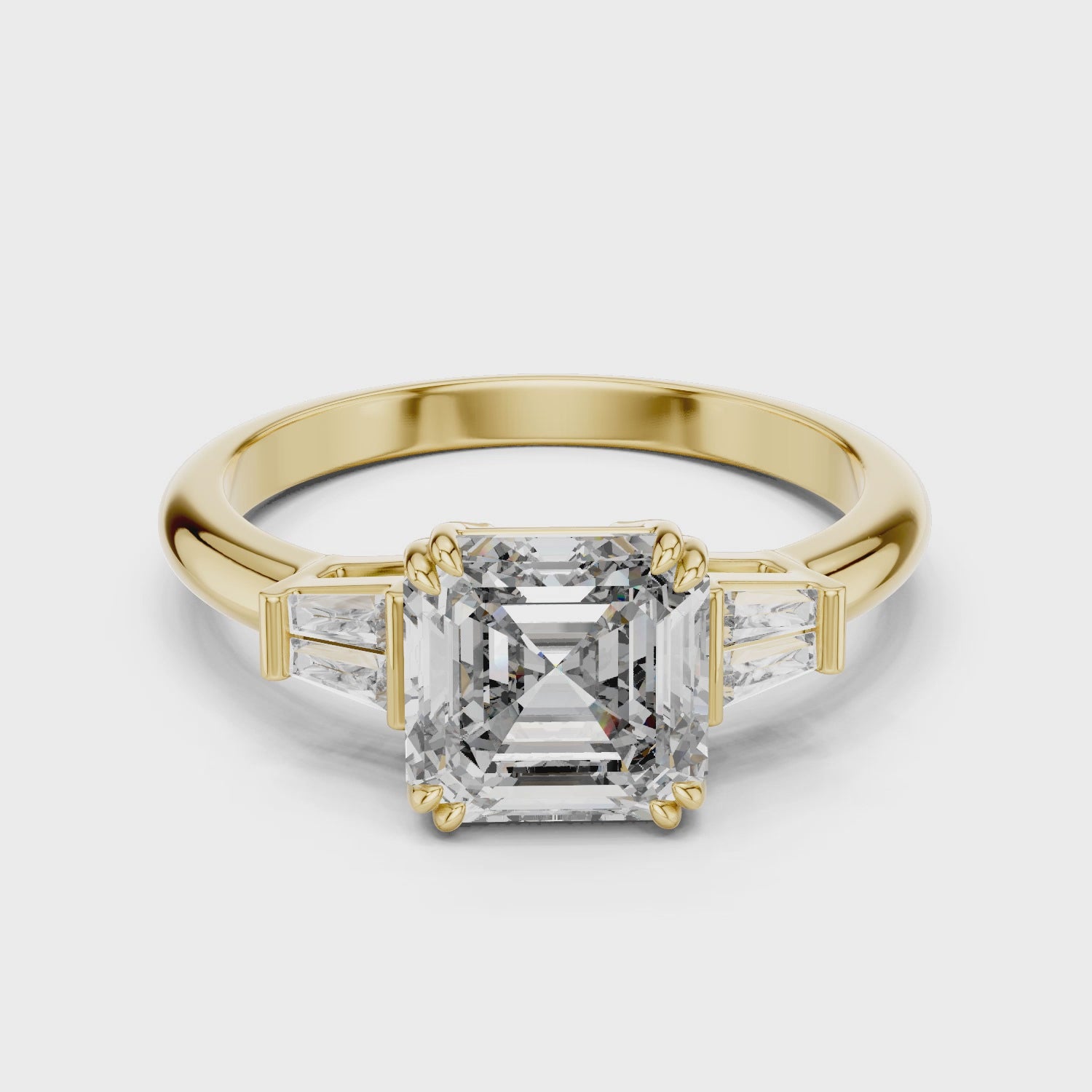 Gold Ring LR-0052, Yellow Gold, 360 video