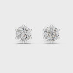 Gold Earrings ER-0012, White Gold, 360 video