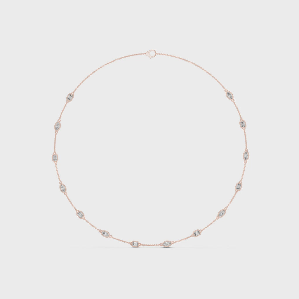 Gold Necklace GNK-0018, Rose Gold, 360 video