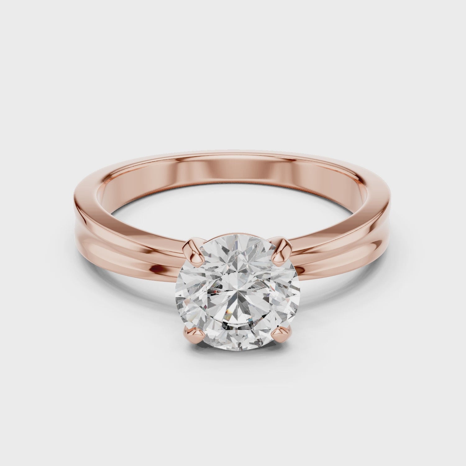 Gold Ring LR-0004, Rose Gold, 360 video
